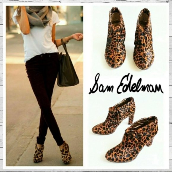 Sam Edelman Real Fur Simone Ankle Booties - Picture 1 of 5